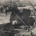 Postcard: Picture of Tokyo tramcars and lines destroyed by fire
