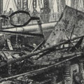 Eitai-bashi Bridge burnt in the earthquake fire.