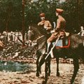 Postcard: The Prince Regent, Hirohito, tours devastated Tokyo on 15 September 1923