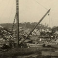 Photograph: Scene of destruction in or near Yokohama