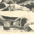Postcard: Dead bodies in the ruins of Nihonbashi.