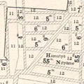 Map: Land readjustment area No. 12 before readjustment