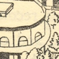 Line Drawing: Design of a municipal small park next to a reconstructed primary school