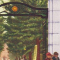Postcard: The front gate of the Tokyo Imperial University after reconstruction