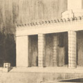 Drawing: The winning design of the Earthquake Memorial Hall national competition. Design submitted by Maeda Kenjirō.