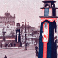 Postcard: A scene of reconstructed Tokyo at the time of the 1930 celebrations