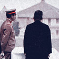 Poscard: The imperial capital inspection tour visits the imperial guards brigade at Tayasumon