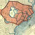 Map: Edo 300 years ago, Kanei Era (1624-1643)