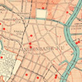 Map: Burnt areas, origins and directions of fire