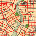 Map: Reconstruction plans for City of Tokyo