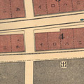 Map and Line Drawing: Cross section and map of Shibaura jetty, Tokyo