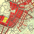 Map: Fire prevention zones in the City of Tokyo
